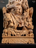 TƯỢNG QUAN CÔNG NGỒI NGAI - GỖ HOÀNG ĐÀN