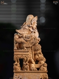 TƯỢNG QUAN CÔNG NGỒI NGAI - GỖ HOÀNG ĐÀN