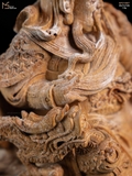 TƯỢNG QUAN CÔNG NGỒI NGAI - GỖ HOÀNG ĐÀN