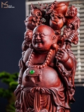TƯỢNG GỖ DI LẶC ĐỨNG NGŨ PHÚC - GỖ TỬ ĐÀN