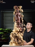Tượng Phật Quan Thế Âm gỗ nu cẩm