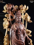Tượng Phật Quan Thế Âm gỗ nu cẩm
