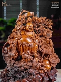 TƯỢNG DI LẶC VÁC CÀNH ĐÀO GỖ SƯA