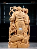TƯỢNG THẦN TÀI - GỖ HOÀNG ĐÀN