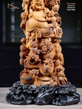 TƯỢNG DI LẶC NGŨ PHÚC - GỖ HOÀNG ĐÀN
