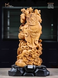 TƯỢNG DI LẶC NGŨ PHÚC - GỖ HOÀNG ĐÀN