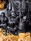 TƯỢNG DI LẶC NGŨ PHÚC - GỖ NU MUN