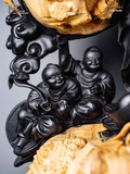 TƯỢNG DI LẶC NGŨ PHÚC - GỖ NU MUN