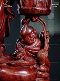 TƯỢNG DI LẶC ĐỨNG BAO TIỀN - GỖ NU TỬ ĐÀN
