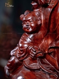 TƯỢNG DI LẶC ĐỨNG BAO TIỀN - GỖ NU TỬ ĐÀN