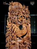 TƯỢNG GIA ĐÌNH GÀ - GỖ HOÀNG ĐÀN