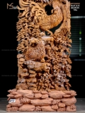 TƯỢNG GIA ĐÌNH GÀ - GỖ HOÀNG ĐÀN