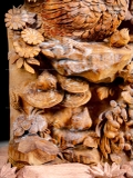 TƯỢNG GIA ĐÌNH GÀ - GỖ HOÀNG ĐÀN