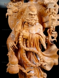 TƯỢNG ĐẠT MA SƯ TỔ - GỖ HOÀNG ĐÀN