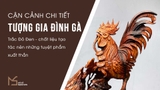 TƯỢNG GIA ĐÌNH GÀ - GỖ TRẮC ĐỎ ĐEN