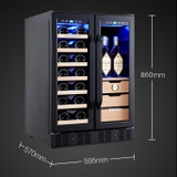 Tủ bảo quản rượu vang và Cigar 2 trong 1)
