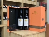 Hộp đựng 2 chai rượu vang Pháp Leandre Bordeaux