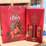 Hộp quà Tết : 2 chai Rượu vang 1865 Horse Version