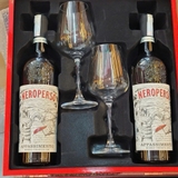 Sét 2 chai rượu vang Neroperso + 2 ly
