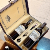 Hộp da 2 chai rượu vang Pháp BORDEAUX Maison