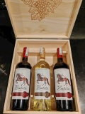 Hộp gỗ 3 chai rượu Batise Red Blend
