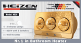HE3B - Đèn sưởi nhà tắm Heizen 3 bóng
