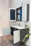 TỦ CHẬU NHỰA PLYWOOD MẶT ĐÁ CHỐNG XƯỚC CHẬU SỨ ÂM TC2058
