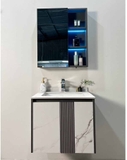 TC2059 - Tủ chậu nhựa PVC, mặt đá chống xước, chậu sứ âm. kích thước 50x60cm