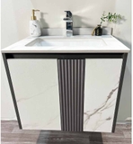 TC2059 - Tủ chậu nhựa PVC, mặt đá chống xước, chậu sứ âm. kích thước 50x60cm