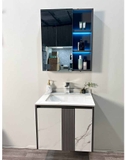 TC2059 - Tủ chậu nhựa PVC, mặt đá chống xước, chậu sứ âm. kích thước 50x60cm