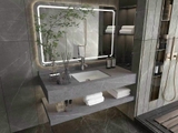 NT14 - Bàn đá đôi chống xước, bề mặt nhám kết hợp chậu sứ âm(Chưa bao gồm vòi và gương)