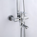 SC3326 - Sen cây nhiệt độ vuông đồng mạ crom bóng cao cấp