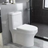 WIN16 - Combo trọn bộ phòng tắm, bồn cầu liền khối,  bàn đá 1 tầng chậu sứ nổi, sen cây inox tròn.....