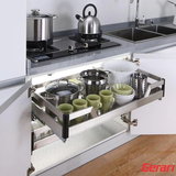 GR8 - Kệ bát đĩa xoong nồi inox 304 hộp lắp thùng cánh