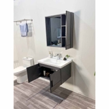 TC6947-60 - Tủ chậu nhựa PVC, mặt chậu sứ âm liền khối. kích thước 48x70cm