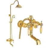 SC3330 - Sen cây cổ điển mạ vàng tay đá cao cấp