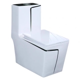 KA3112 - Bồn cầu liền khối trắng sọc đen, men nano cao cấp