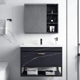 TC2011 - Tủ chậu nhựa PVC, mặt chậu sứ liền khối âm, Kích thước 48x80cm