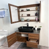 TỦ CHẬU NHỰA PLYWOOD MẶT ĐÁ CHỐNG XƯỚC CHẬU SỨ NỔI TC2054
