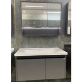 TC2102 - Tủ chậu nhựa PVC, mặt chậu sứ âm liền khối, kích thước 48x80cm