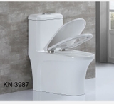 KA3987 - Bồn cầu liền khối nhỏ, sứ nung tráng men nano tuyết cao cấp