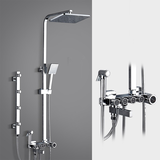 SC3039 - Sen cây nhiệt độ massager 5 nút xoay đồng mạ crom bóng cao cấp
