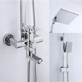 SC3326 - Sen cây nhiệt độ vuông đồng mạ crom bóng cao cấp