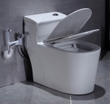 KA3958 - Bồn cầu liền khối sứ nung tráng men nano tuyết, xả lệch