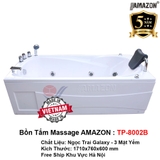 TP8002B - BỒN TẮM MASSAGER CHỮ NHẬT 1 GỐI 3 MẶT YẾM 