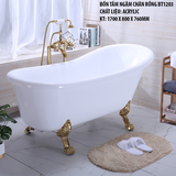 KB709 - Bồn tắm ngâm cao cấp, chất liệu Acrylic. Kích thước: 1600 x 800 x 760 (mm). Tặng kèm kệ gỗ