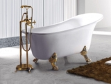 KB709 - Bồn tắm ngâm cao cấp, chất liệu Acrylic. Kích thước: 1600 x 800 x 760 (mm). Tặng kèm kệ gỗ