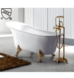KB709 - Bồn tắm ngâm cao cấp, chất liệu Acrylic. Kích thước: 1600 x 800 x 760 (mm). Tặng kèm kệ gỗ