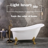 KB709 - Bồn tắm ngâm cao cấp, chất liệu Acrylic. Kích thước: 1600 x 800 x 760 (mm). Tặng kèm kệ gỗ