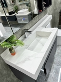 TC2233 - TỦ CHẬU INOX, MẶT CHẬU ĐÁ LIỀN KHỐI CAO CẤP 
